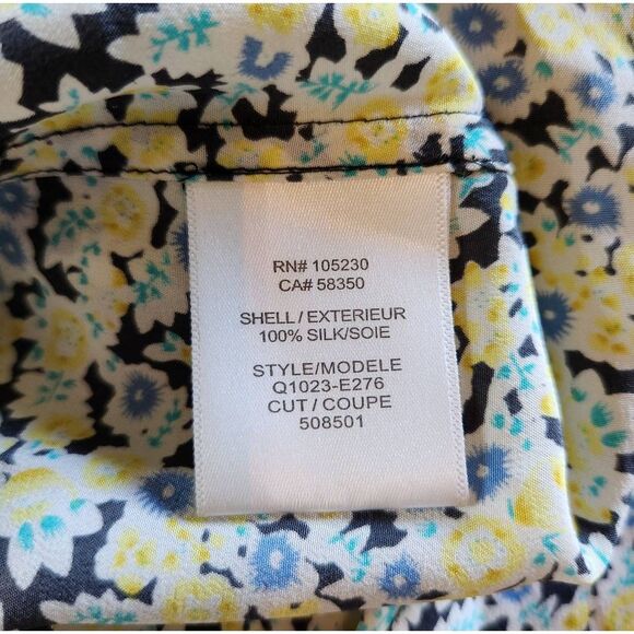 Equipment Ava Long Sleeve Silk Floral Blouse Size Small - Picture 6 of 6
